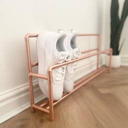Bare Copper Shoe Rack Space-Saving Storage - thumbnail 3