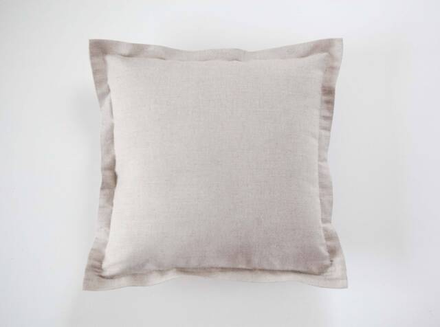 Light Beige Linen Pillow Cover Farmhouse Bedding Decor - image 1