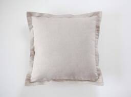 Light Beige Linen Pillow Cover Farmhouse Bedding Decor - thumbnail 1