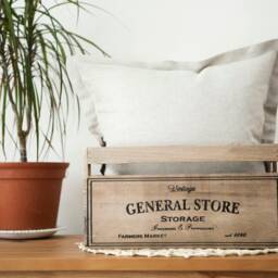 Light Beige Linen Pillow Cover Farmhouse Bedding Decor - thumbnail 3
