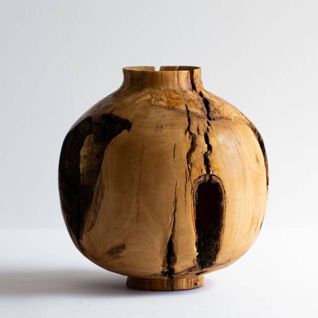 Decorative Vase, Rustic Buds Dry Flower Wooden Centerpiece, Boho Farmhouse Gift, Olive Wood Art, Kitchen Decor - image 1