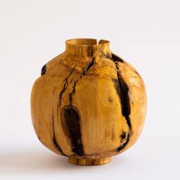 Decorative Vase, Rustic Buds Dry Flower Wooden Centerpiece, Boho Farmhouse Gift, Olive Wood Art, Kitchen Decor - thumbnail 3