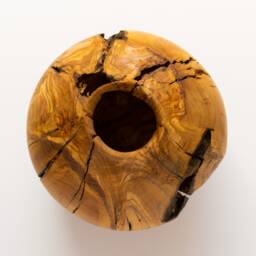 Decorative Vase, Rustic Buds Dry Flower Wooden Centerpiece, Boho Farmhouse Gift, Olive Wood Art, Kitchen Decor - thumbnail 2