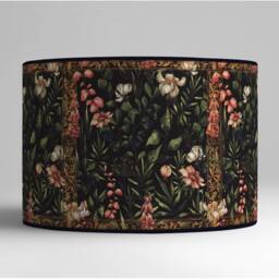Floral Fabric Lampshade, French Style, Golden Interior, Handmade - thumbnail 2