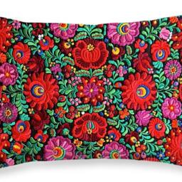 Throw Pillow Hungarian Magyar Matyo Folk Embroidery Photo Printed On Cotton in 14x14 To 26x26 Or Oblong 20x14 Decor Accent Housewares - thumbnail 2