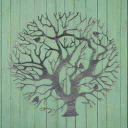 Tree Of Life Silver With A Black Touch Wall Art For Outdoors & Indoors 40cm - thumbnail 2