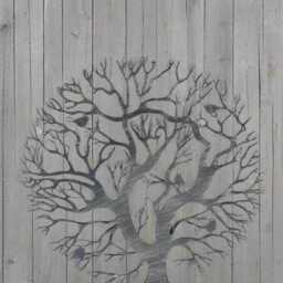 Tree Of Life Silver With A Black Touch Wall Art For Outdoors & Indoors 40cm - thumbnail 4