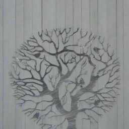 Tree Of Life Silver With A Black Touch Wall Art For Outdoors & Indoors 40cm - thumbnail 3