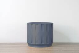 "Colosseum Planter With Drainage & Saucer in Stone Blue, Unique 3D-Printed Plant Pot, Small To Large Sizes 4"" 5"" 6"" 7"" 8" - thumbnail 1