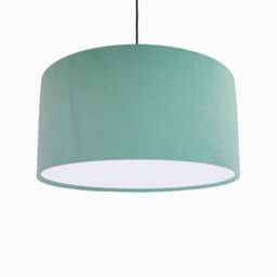 Light Mint Green Lampshade in Velvet With White Lining