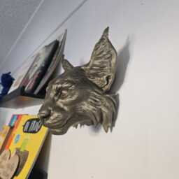 Lynx Cat Head Wall Mount - Animal Home Decor 3D Printed - thumbnail 3