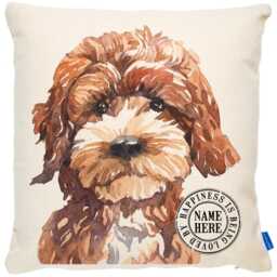 Personalised Cockapoo Cushion Cover Dog Throw Pillow Custom Dogs Bed Decor New Puppy Pooch Cockerpoo Doodle Birthday Gift Ekdc14 - thumbnail 2