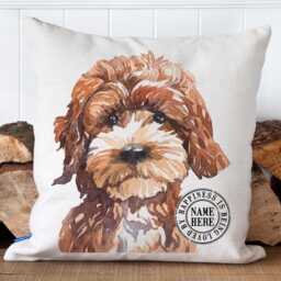 Personalised Cockapoo Cushion Cover Dog Throw Pillow Custom Dogs Bed Decor New Puppy Pooch Cockerpoo Doodle Birthday Gift Ekdc14 - thumbnail 1