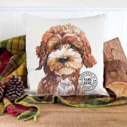 Personalised Cockapoo Cushion Cover Dog Throw Pillow Custom Dogs Bed Decor New Puppy Pooch Cockerpoo Doodle Birthday Gift Ekdc14 - thumbnail 3