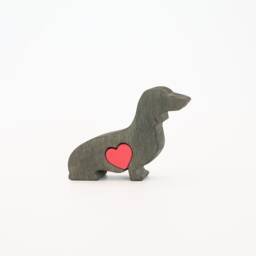 Personalised Wooden Dachshund Figurine, Commemorative Dog Ornament, Owner Mother's Day Gift - thumbnail 2