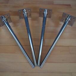 "Metal Coffee Table Legs , 12"" Bitlis - Tapered Turned Stainless Steel Legs, Height 4"" 15" - thumbnail 3
