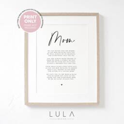 Mom Poem A4 Or A5 Print - Mothers Day Gift, Gift For Mom, Mom Birthday A Poem From Child Children - thumbnail 2
