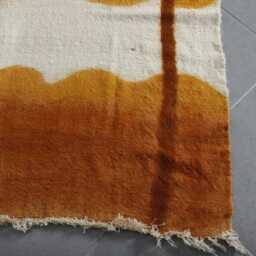 Handwoven Berber Wool Rug Moroccan Tree Design, Earth Tones - 4.5x7.9 Ft - thumbnail 3