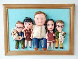 20Th Anniversary Gift Family Portrait With Dogs Personalized For Wife