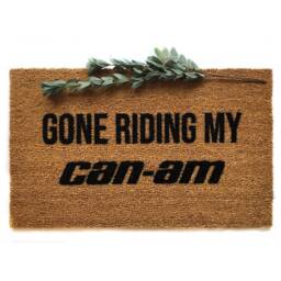 Gone Riding My Can-Am Doormat - Utv Welcome Mat Off-Road Atv Decor Funny Garage Entry Rug Powersports Gift Rider Razor - thumbnail 1