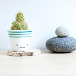 Smile Ceramic Planter For Succulent, Plant Pot Cactus, Ceramics & Pottery Esm - thumbnail 2
