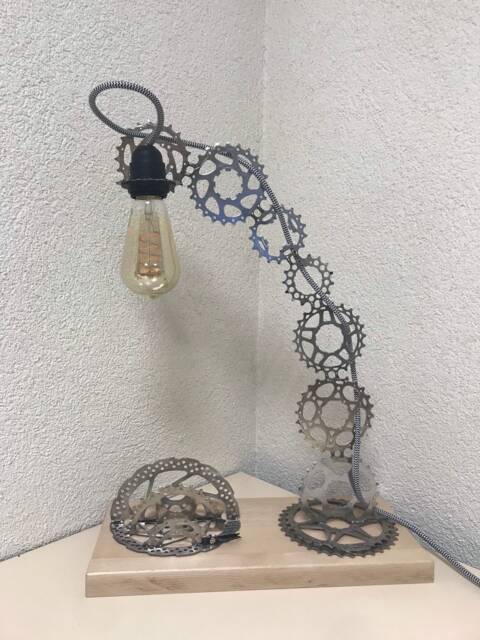 Bicycle Sprocket Desk Lamp - image 1