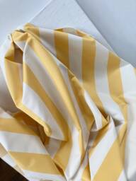 Sale% Alpha Cotton Fabric Yellow Jacquard Stripes By The Meter Nya Nordiska - thumbnail 1
