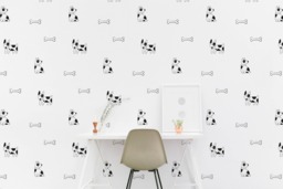 Dog & Bone Wall Decal Kids Room Dogs Wall Sticker, Bedroom Pattern Wallpaper Vinyl Decals, Nursery Stickers Home Decor - thumbnail 1