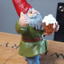 Gnome Statue, Tipsy Gnome, Drunk Mini Garden Decor, Fairy Doors, For Fairy Gardens - thumbnail 4