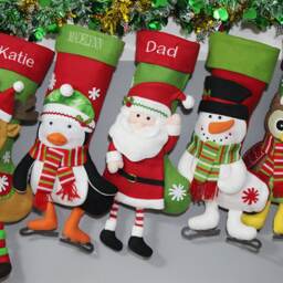 Personalized Christmas Stocking Holidays Decoration Snowman Monogram Stockings Ornaments/6Styles - thumbnail 2