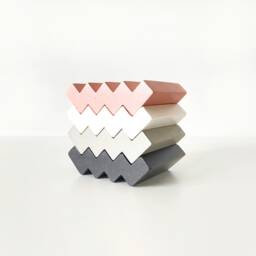 Concrete Soap Dish Zig Zag Drain, Modern Bathroom Accessory - thumbnail 1