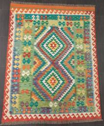 Kilim Rug Classic, Handmade Artisan Afghan Turkish Persian Qashqai Navajo Bohemian Natural Wool Flatweave Multicolour 189x150 cm - thumbnail 1