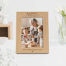 Grandad I Love You Gift - For Grandpa Gramps Nonno Personalised Engraved Photo Frame - thumbnail 2