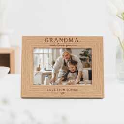 Grandad I Love You Gift - For Grandpa Gramps Nonno Personalised Engraved Photo Frame - thumbnail 3
