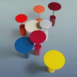 Handmade Metal Side Table Modern Minimalist Round End - thumbnail 3