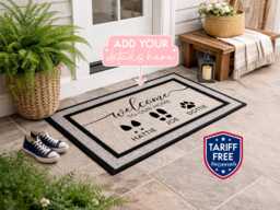 Personalised Last Name Front Step Mat, Heavy Duty Doormat