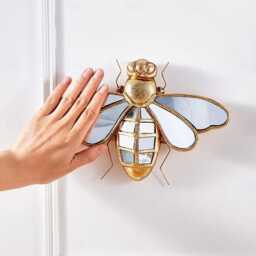 Handcrafted Gold Resin Bee Wall Decor - Insect Ornament For Home, Crafts & Displays - Nature-Inspired Decorative Supply, Bee Day Event