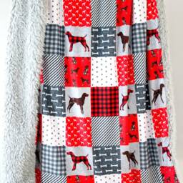 Youth Blanket, Adult Blanket German Shorthair Pointer, Faux Fur Minky Dream Gsp, Dog Large - thumbnail 4