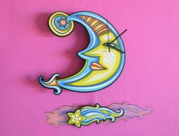 Lunar Bedtime Moon - Pendulum Wall Clock - thumbnail 1