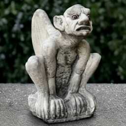 Gothic Monster Statue Concrete Guardian Gargoyle Sculpture Cement Animal Decoration Handmade Art Front Door Ornament Lover Gift - thumbnail 1