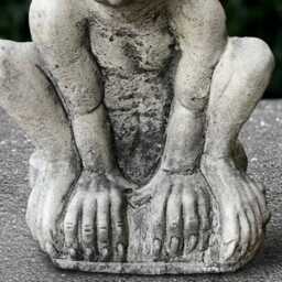 Gothic Monster Statue Concrete Guardian Gargoyle Sculpture Cement Animal Decoration Handmade Art Front Door Ornament Lover Gift - thumbnail 4