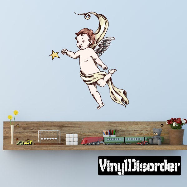 Angel - Vinyl Wall Decal Fabric Sticker Angeluscolor002