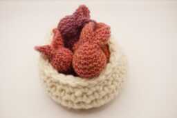 Waldorf Stuffed Toy Animal Gift - Steiner Knitted Bunny Family Wool Stocking Stuffer