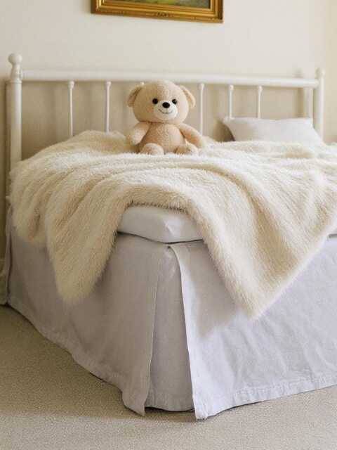 34 Colors Linen Bedding , Bed Skirt With Pleats , Natural Color King, Queen, Custom Size & Bed Spread, Washed Linen Bedding - image 1