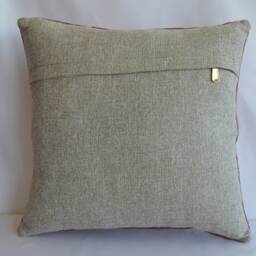 "Silk Kilim Cushion Cover - New Turkish Pillow Sham Rug Organic Case Burlap Throw 16""x16" - thumbnail 3