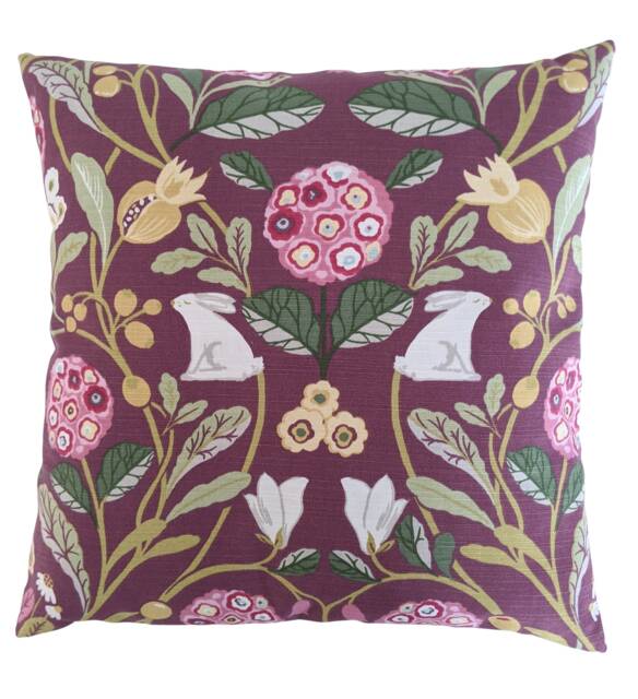 "Cushion Cover in Clarke & Plum Forrester Rabbit 14"" 16"" 18"" 20" - image 1