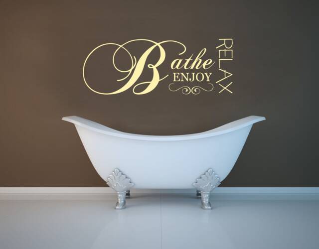 Bathe Relax Enjoy - Bathroom Wall Sticker Contemporary Vinyl Decal - image 1