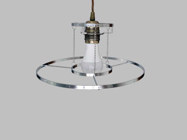 Chrome 2-Tier Crown Chandelier Lampshade Frame For Making Unique Hanging Light Easy Fit Shade Pendant Make Your Own Ceiling Lamp Upycle 11 - image 1