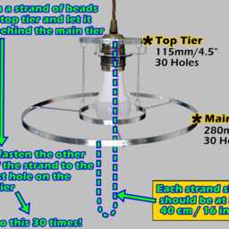 Chrome 2-Tier Crown Chandelier Lampshade Frame For Making Unique Hanging Light Easy Fit Shade Pendant Make Your Own Ceiling Lamp Upycle 11 - thumbnail 2