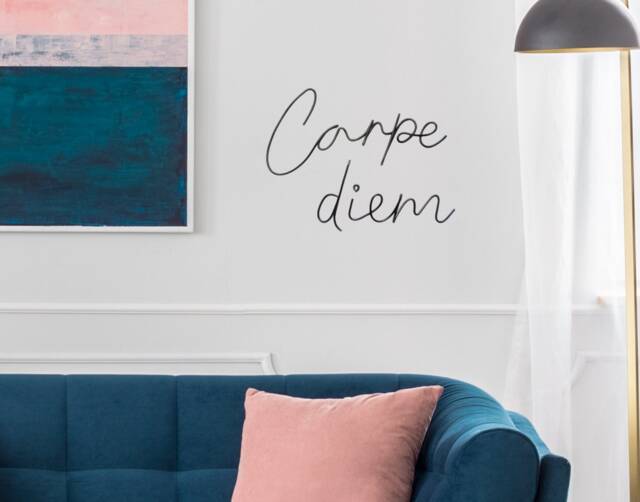 Carpe Diem Wire Words Wall Art, Minimalist Metal Sign, Bedroom Decor - image 1